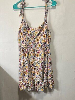 Floral Mini Dress - Multicolor flowers